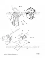 MOTORE, AIR INLET AND OUTLET DUCTS