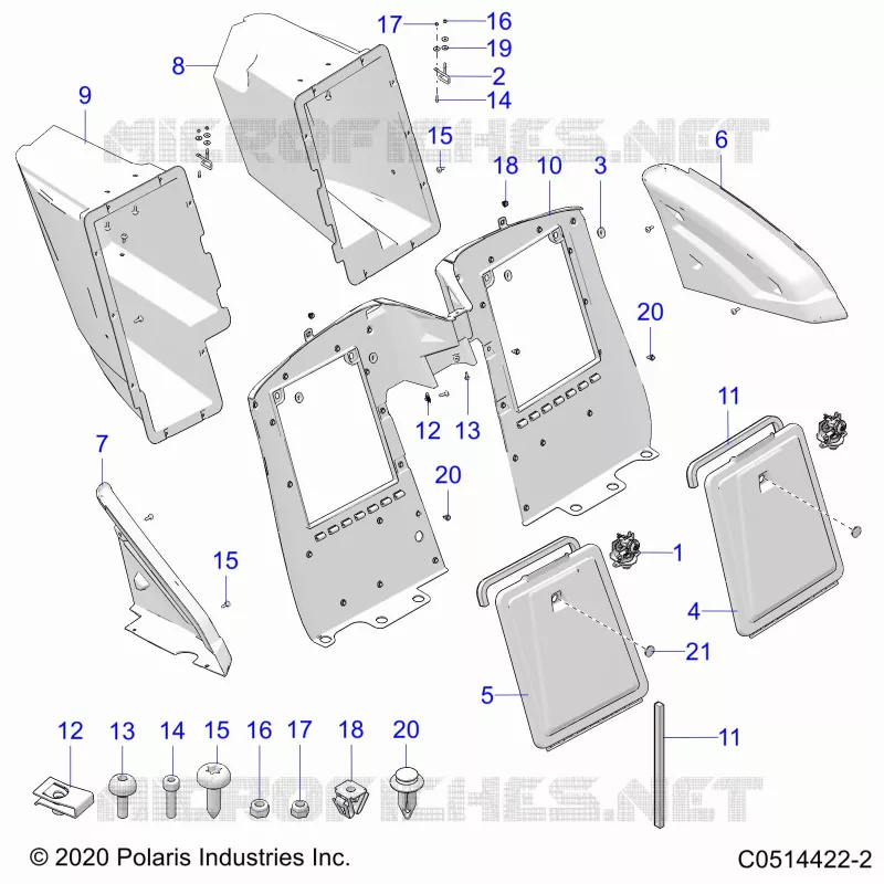 CARROZZERIA POSTERIORE STORAGE COMPARTMENTS