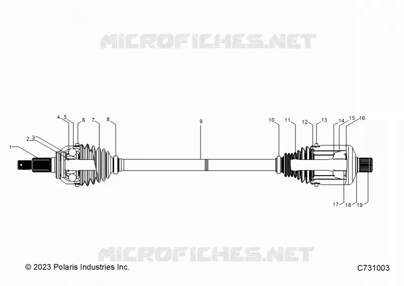 TRASMISSIONE, REAR HALF SHAFT