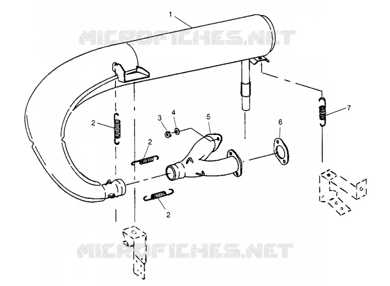 IMPIANTO DI SCARICO 500 CARB 0962764, 500 CARB SKS 0962564,  500 CARB SKS E96256 (4931873187C009)