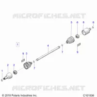 DRIVE TRAIN, TRANSMISSIONE ANTERIORE SHAFT