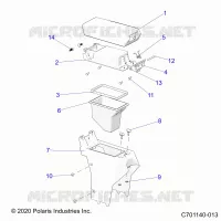 CENTER CONSOLE,STORAGE- Z23RGD2KAJ/AK/BJ/BK (C701140-013)