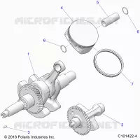 ENGINE, ALBERO MOTORE, PISTON AND BALANCE SHAFT