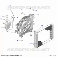 ENGINE, SISTEMA DI RAFFREDDAMENTO, RADIATOR, FAN & OVERFLOW BOTTLE
