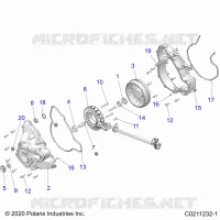 ENGINE, STATOR COVER AND FLYRUOTA