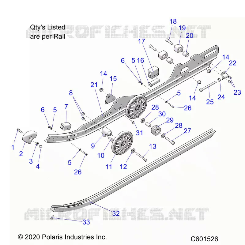 SUSPENSION, RAIL, LH/RH