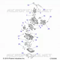 ENGINE, CRANKCASE AND ALBERO MOTORE