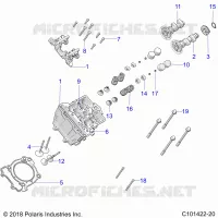 ENGINE, TESTA CILINDRO, CAMS AND VALVES