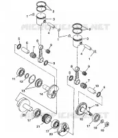 PISTONEEE   ALBERO MOTORE 500 INDY 0982764(A)(B) AND EUROPEAN 500 INDY E982764A (4942104210C009)