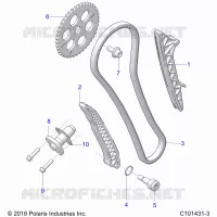 CAM CATENA AND TENSIONER