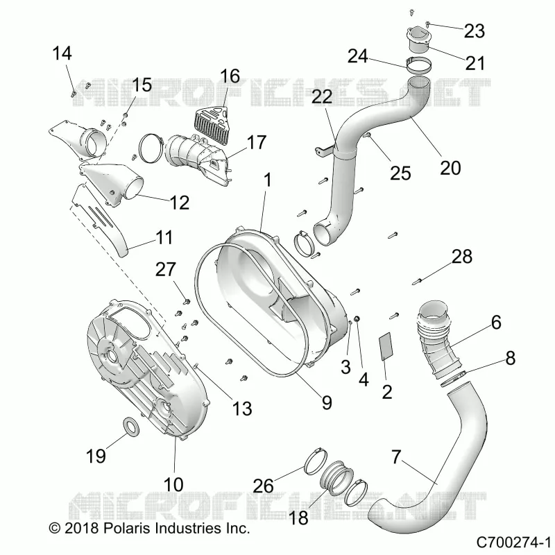 TRASMISSIONE, CLUTCH COVER AND DUCTING