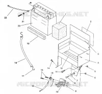 BATTERIA BOX ASSEMBLY 500 EFI / 0930674 and  500 EFI SKS / 0930574 (4922962296028A)