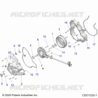 ENGINE, STATOR COVER AND FLYRUOTA