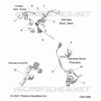 ELETTRICO, WIRE HARNESS, HOOD, ELEC. START