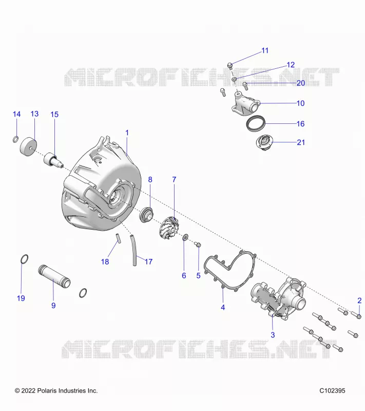 ENGINE, SISTEMA DI RAFFREDDAMENTO AND WATER PUMP