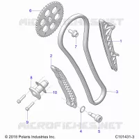 CAM CATENA AND TENSIONER