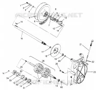 TRASMISSIONE ASSEMBLY 500 CARB 0962764, 500 CARB SKS 0962564,  500 CARB SKS (4931873187B012)