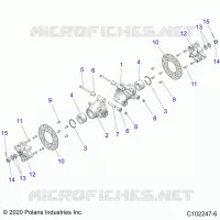 SOSPENSIONE POSTERIORE HUBS, CARRIER AND BRAKE DISC
