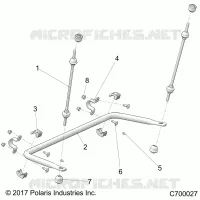 SUSPENSION, REAR BARRA DI STABILIZZAZIONE