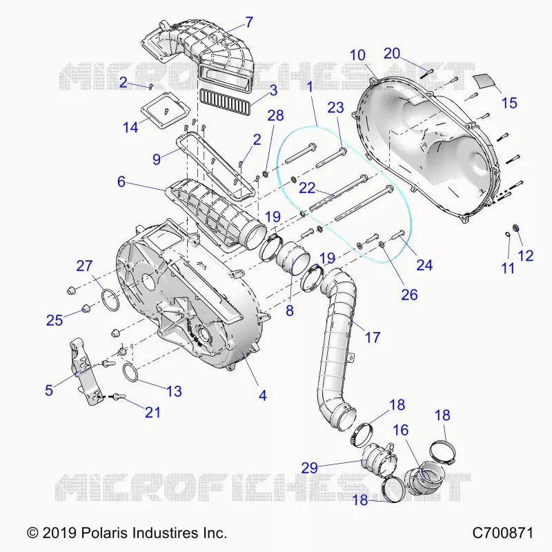 TRASMISSIONE, CLUTCH COVER AND DUCTING