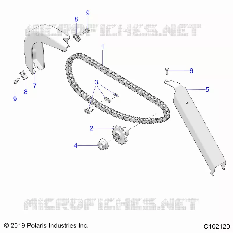 TRASMISSIONE, CHAIN AND GUARDS