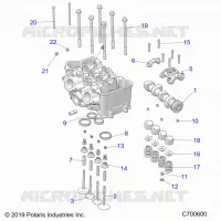 ENGINE, TESTA CILINDRO AND VALVES
