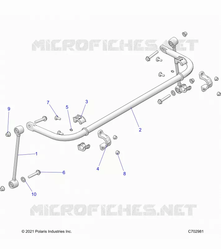 SUSPENSION, REAR BARRA DI STABILIZZAZIONE