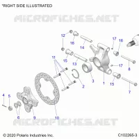 SOSPENSIONE POSTERIORE HUBS, CARRIER AND BRAKE DISC