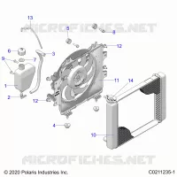 ENGINE, SISTEMA DI RAFFREDDAMENTO, RADIATOR, FAN &amp; OVERFLOW BOTTLE