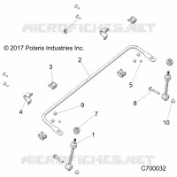 SUSPENSION, FRONT BARRA DI STABILIZZAZIONE