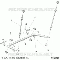 SUSPENSION, POSTERIORE STRUT STABILIZZATORE 49S- R20RRU99/A/B (C700027)