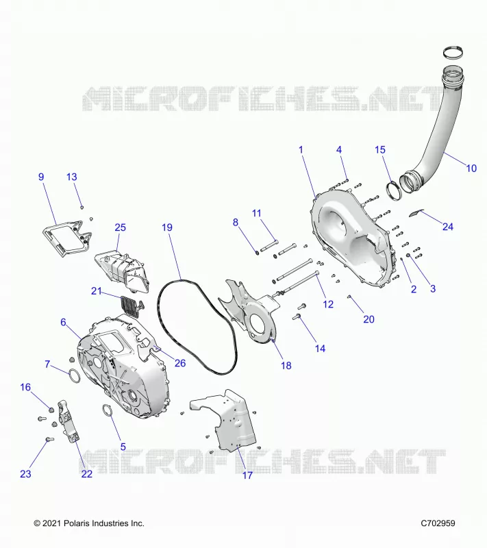 TRASMISSIONE, CLUTCH COVER AND DUCTING