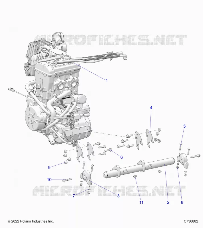 MOTORE, MOUNTING & LONG BLOCK