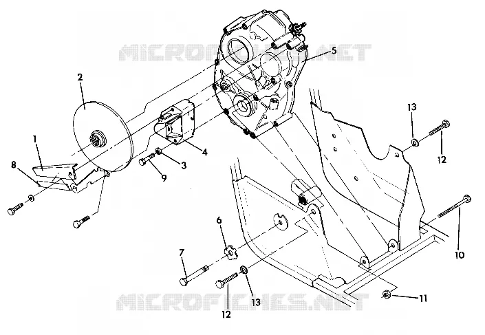 RIGHT GEARCASE   FRENO DI MONTAGGIO UPDATED 5/90 (4917741774034A)