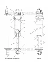 SUSPENSION, SHOCK ANTERIORE TRACK (CLEAR COIL OVER)