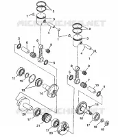 PISTONEEE   ALBERO MOTORE 500 INDY 0982764(A)(B) AND EUROPEAN 500 INDY E982764A (4942104210C009)