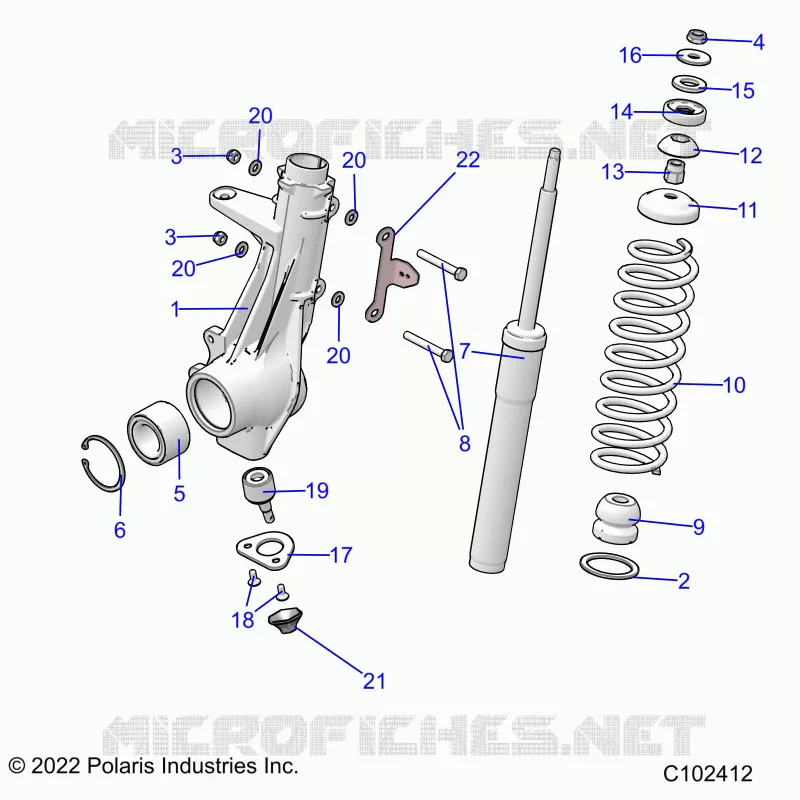SUSPENSION, ANTERIORE MONTANTE
