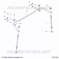 SUSPENSION, REAR BARRA DI STABILIZZAZIONE