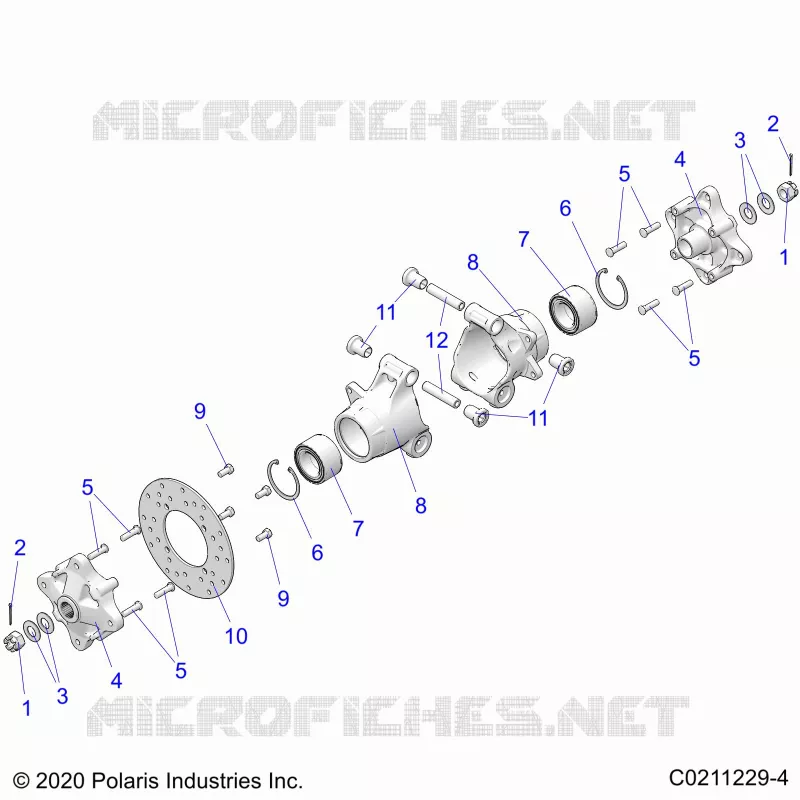 SOSPENSIONE POSTERIORE HUBS, CARRIER AND BRAKE DISC