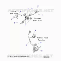 ELETTRICO, WIRE HARNESS, HOOD, ELEC. START