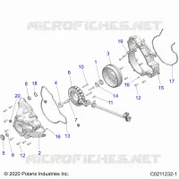 ENGINE, STATOR COVER AND FLYRUOTA