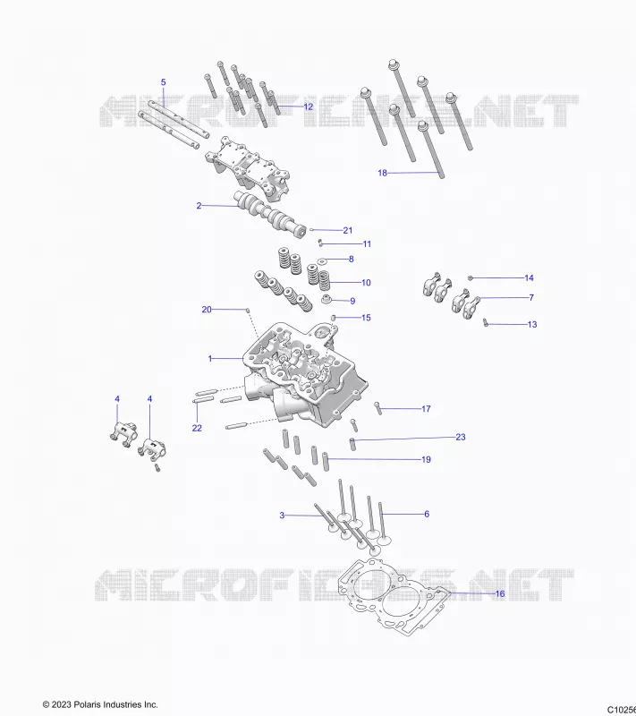 ENGINE, TESTA CILINDRO, CAM AND VALVES