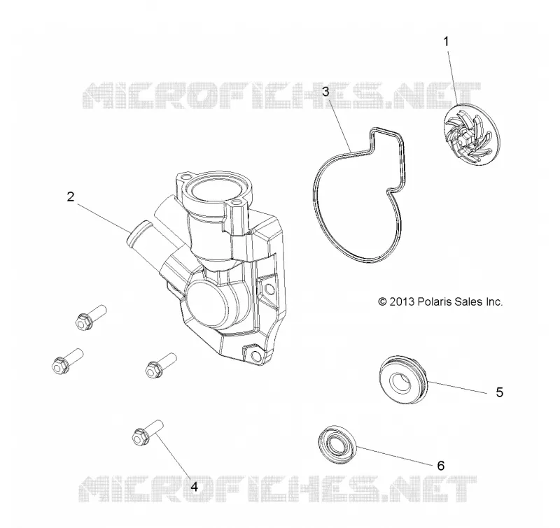 MOTORE, WATERPUMP IMPELLER AND COVER