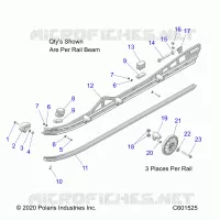 SUSPENSION, RAIL BEAMS, LH/RH