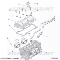 ENGINE, THROTTLE BODY AND VALVOLA COPERTURA