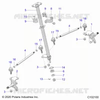 STEERING, STERZO POST AND TIE ROD ASM