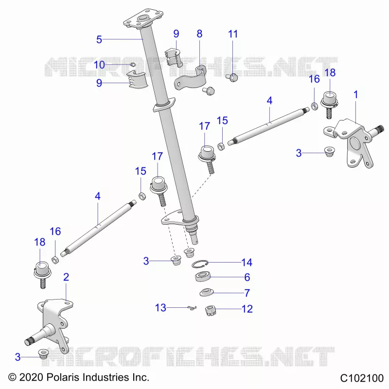 STEERING, STERZO POST AND TIE ROD ASM