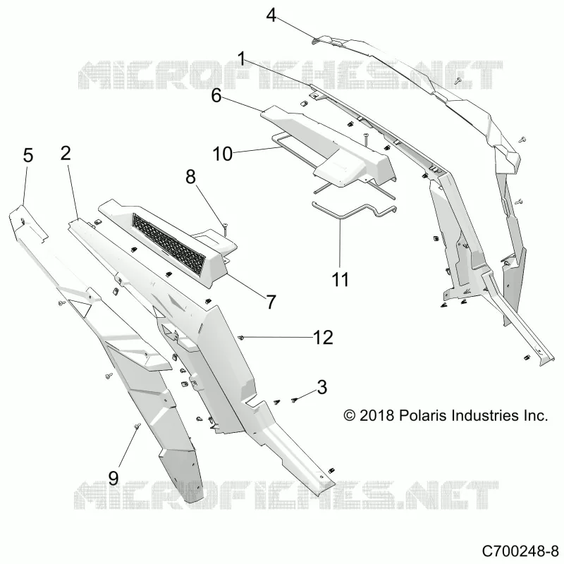CARROZZERIA POSTERIORE FENDERS AND BEZELS- Z22NAR99AF/BF (C700248-8)