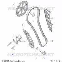 CAM CATENA AND TENSIONER