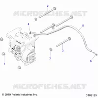 TRASMISSIONE, GEARCASE MOUNTING, REAR